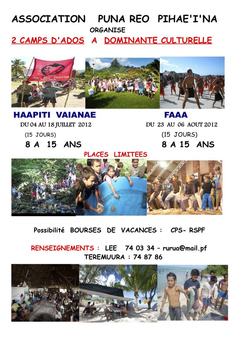 Deux camps d’ado pour juillet 2012